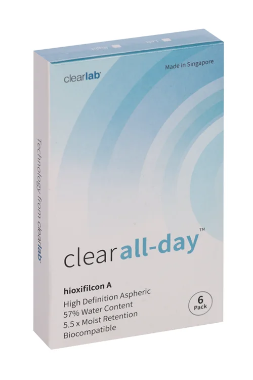 Линзы Clearlab Clear all-day контактные R 8,6 (диоптрия -8,0) 6 шт