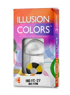 Линзы Illusion colors Rio fc 27 контактные 3 месяца - 0.00/14.0/8.6/2 шт