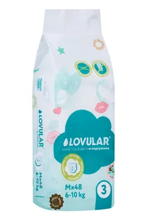 Подгузники Lovular Sweet Kiss р М (6-10 кг) 48 шт