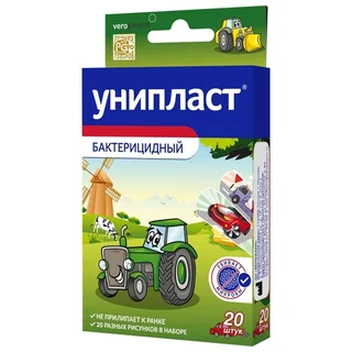 Унипласт Набор Пластырей Бактерицидный Машины 20 шт