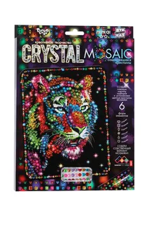 Набор для создания мозаики Danko Toys Тигр Crystal Mosaic на темном фоне