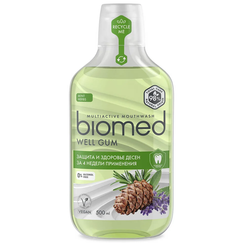 Комплексный натуральный ополаскиватель для полости рта «Biomed Здоровье Десен» 500 мл Biomed