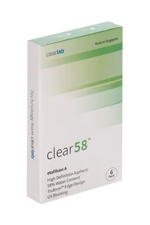 Линзы Clearlab Clear58 контактные R 8,7 (диоптрия -9,5) 6 шт