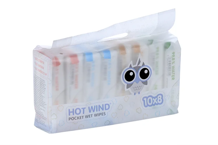 Набор Lovular HOT Wind влажные салфетки детские антибактериальные 10 шт 8 шт