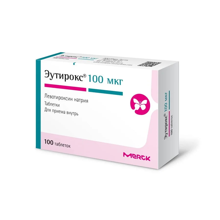 Эутирокс таблетки 100 мкг 100 шт