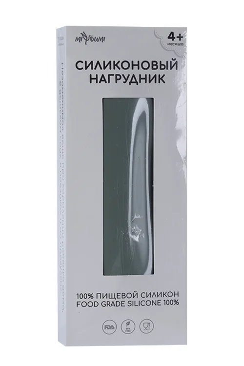 Нагрудник Миюми для кормления силик льнян