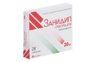 Занидип Рекордати таб п. о 20 мг 28 шт