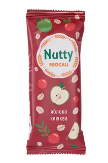 Батончик мюсли Натти яблоко / клюква 50 гр