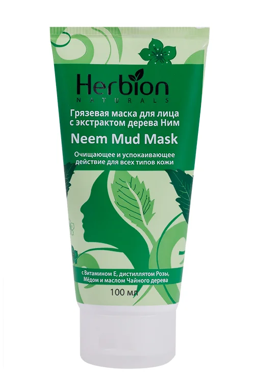 Маска грязевая для лица Herbion с экстрактом дерева ним 100 мл