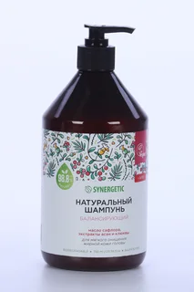 Шампунь Synergetic натур Балансирующий для мягкого очищения жирной кожи головы 750 мл