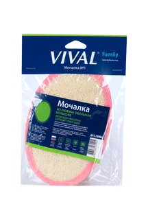 Мочалка Vival для тела массажная овальная в ассортименте
