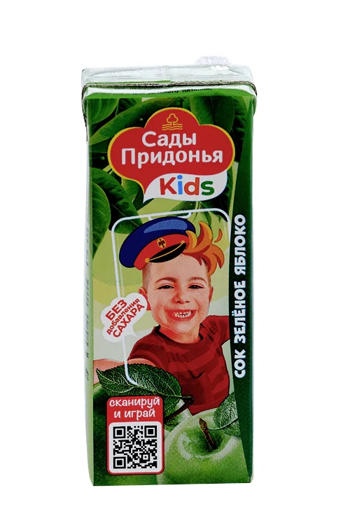 Сок Сады Придонья яблочный зел 0,2 л