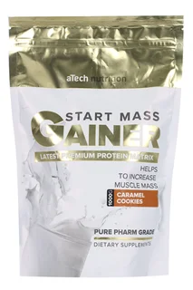 Гейнер Старт Масс aTech Nutrition вкус карамель-печенье 1 кг