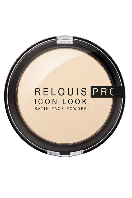 Пудра компактная PRO IconLookSatinFacePowder Relouis т.00 светлый бежевый 9 гр
