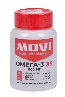 Омега 3 XS 600 мг Movi, 120 шт, капсулы