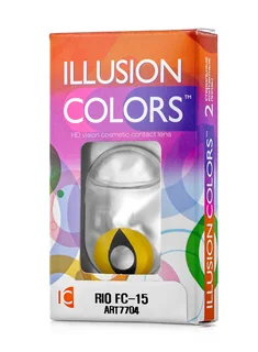 Линзы Illusion colors Rio fc 15контактные 3 месяца -0,00/14,0/8,6/2 шт