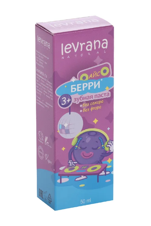 Зубная паста Леврана Айс Берри Черника дет (с 3 лет) 50 мл