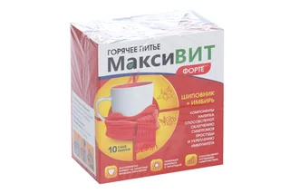 Горячее питье Максивит Форте шиповник / имбирь 16 гр 10 шт порошок