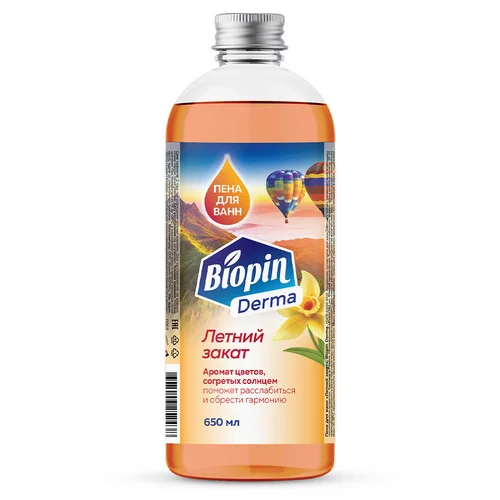 Пена для ванн Biopin Derma Летний закат, 650 мл