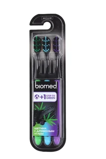 Зубная щетки Biomed Black набор 3 шт
