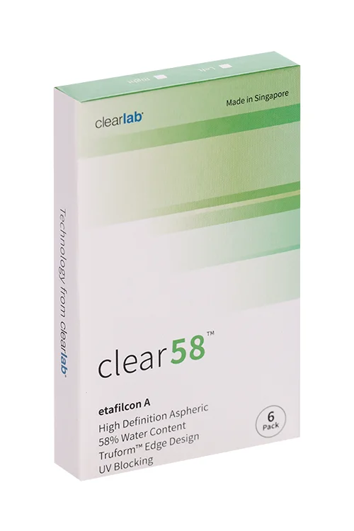 Линзы Clearlab Clear58 контактные R 8,3 (диоптрия -4,5) 6 шт