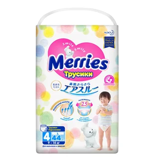 Мерриз трусики-подгузники 9-14 кг р.L 44 шт