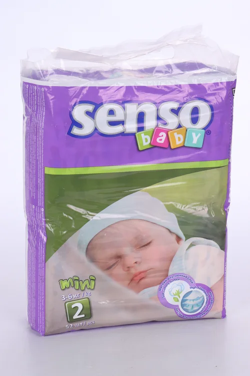 Подгузники Senso baby Mini крем-бальз (3-6 кг) 52 шт