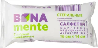 Салфетки Bona Mente стерил марлевые 2-х слойн 16×14 см 10 шт