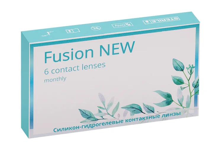 Линзы Okvision Fusion New контактные мягкие R 8.6/14.2 (диоптрия -6.00), 6 шт