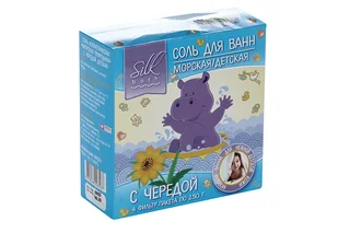 Соль для ванн Silk Bath Морская природная детская с чередой 250 гр 4 шт фильтр-пакет