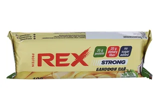 Батончик ProteinRex Strong с высоким содержанием протеина со вкусом баноффи пай 100 г
