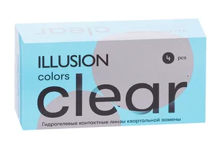 Линзы Illusion colors Clear контактные мягкие (диоптрия -6,5) 4 шт