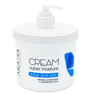 Крем для ног Super Moisture от натоптышей с мочевиной 10%, 550 мл, Aravia