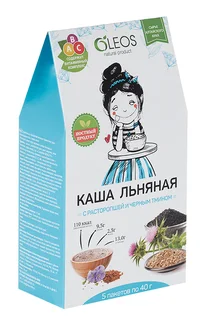 Каша Олеос льняная с расторопшей и черным тмином 40 гр 5 шт
