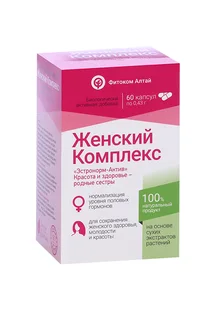Женский комплекс Эстронорм-Актив в пер климакса / менопаузы Природный лекарь 0,43 гр 60 шт капсулы Фитоком