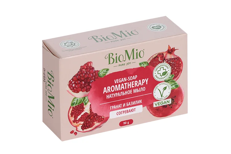 Мыло BioMio Bio-Soap Гранат и Базилик натуральное 90 гр