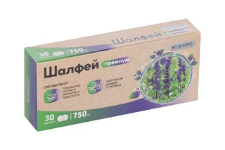 Шалфей Премиум BioForte 750 мг 30 шт таблетки