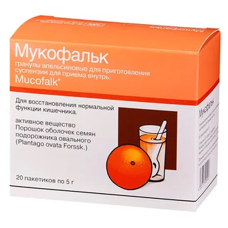 Мукофальк гранулы для приготовления суспензия для приема Внутрь Апельсин пакеты 5 гр 20 шт