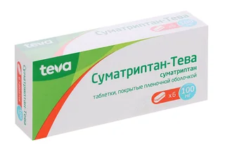 Суматриптан-Вертекс 100 мг 6 шт таблетки покрытые пленочной оболочкой