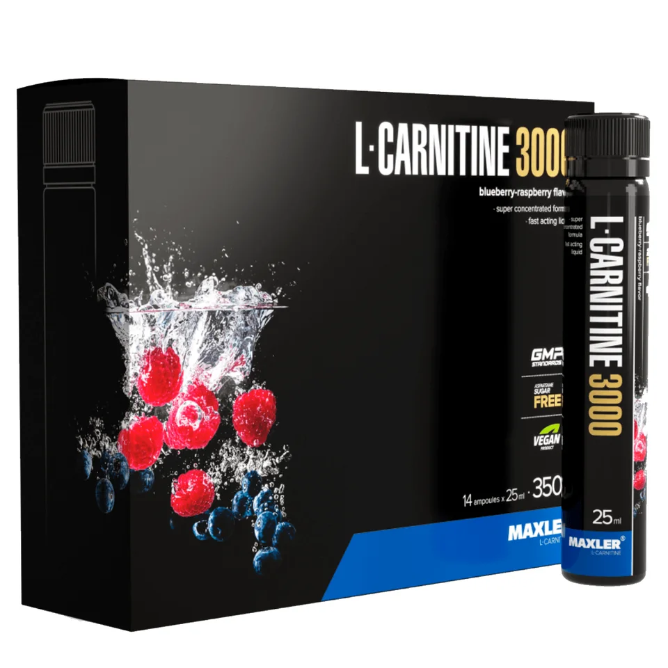 L-Карнитин 3000, со вкусом Черника-малина, 14*25 мл, Maxler