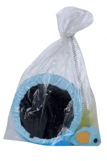 Игрушка Чистый котик для кошек птичка на пружине 25×7,5 см синий