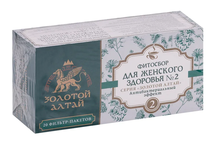 Для женского здоровья сбор №2 Золотой Алтай антибактериальный эффект 1,5 гр 20 шт