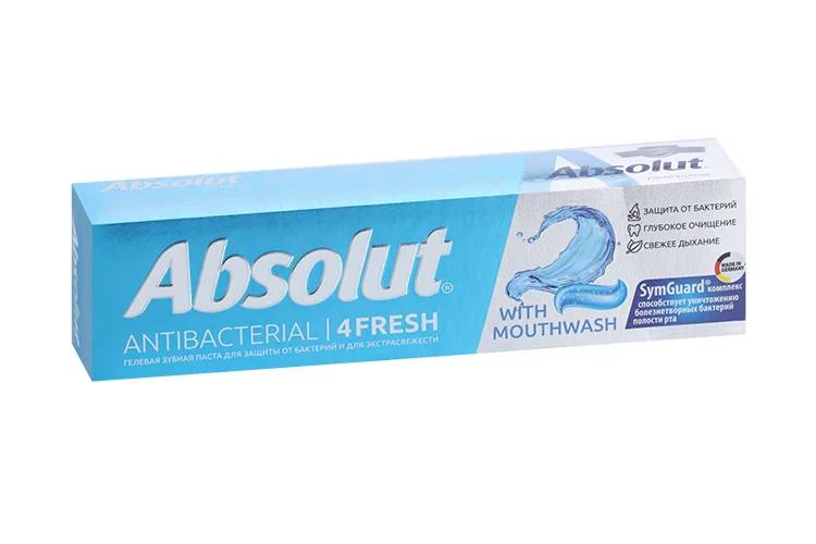 Зубная паста Absolut antibacterial 4Fresh 110 гр пенал