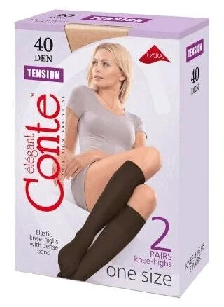 Конте Теншион 20 Гольфы Женские (8С-3Сп) (2 Пары) Р.23-25 Черный