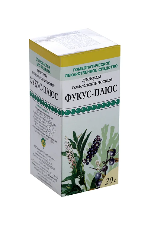 Фукус-плюс 20 гр гранулы гомеопатические гранулы 20 г