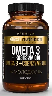 Омега 3+ Q10 aTech Nutrition 1 350 мг 60 шт капсулы