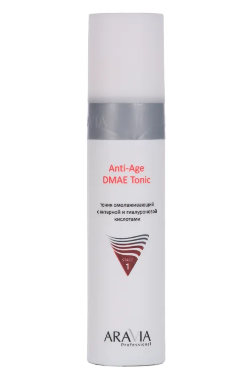 Тоник Aravia Professional Anti-Age Dmae омолаживающий с янтарн / гиалур кислотами 250 мл