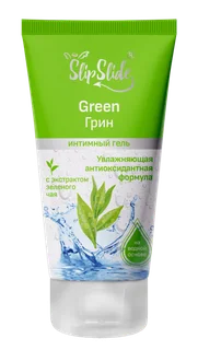 Гель-смазка интим СлипСлайд увлажн антиоксид формула экстр зеленого чая (Green) 50 мл