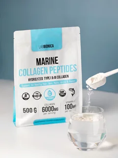 Комплексная пищевая добавка Labbionica Коллаген морской с витамином С 6000 mg в порошке