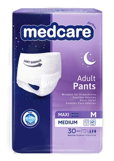 Подгузники-трусики Medcare для взрослых Maxi M 70-120 см. 30 шт (Ночные)